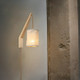 Minimalist Wall Light Made With Wood and Fabric Shade E27 60W Minimalist Wall Light Made With Wood and Fabric Shade E27 60W